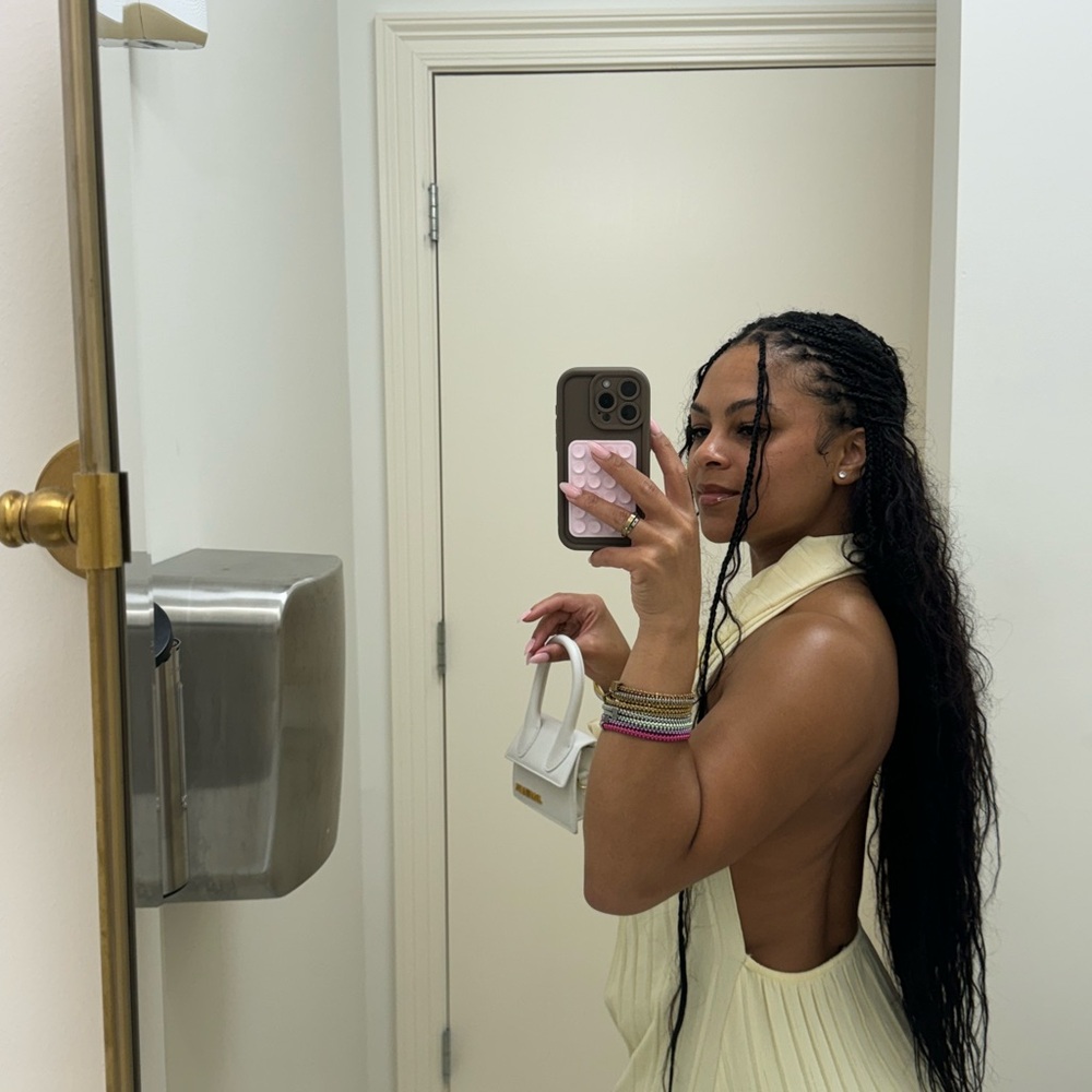 Zara Cream Backless Dress